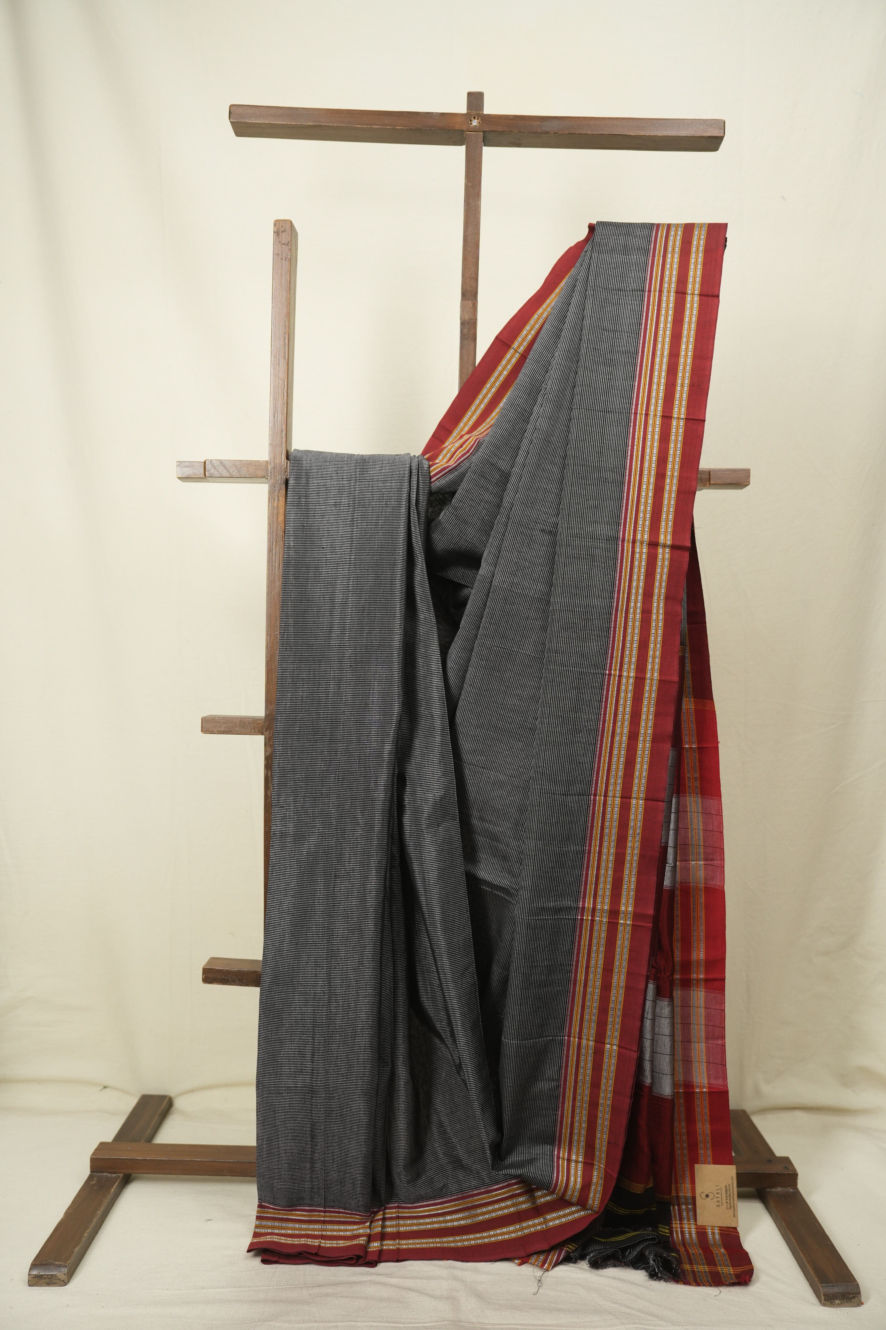 Silver Cotton IIkal Saree - SRSCIS1101