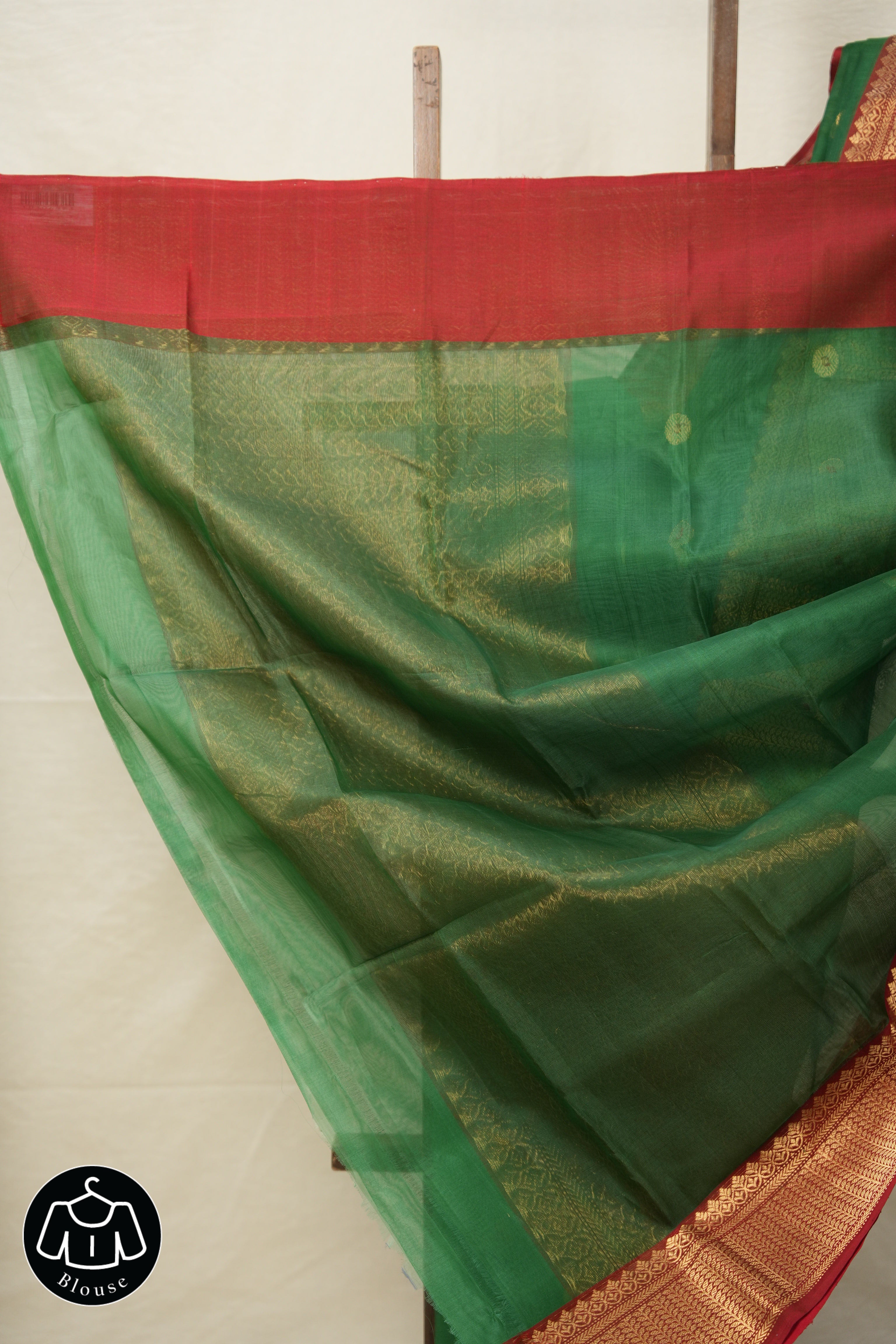 Green Chanderi Silk Saree - SRGCSS480