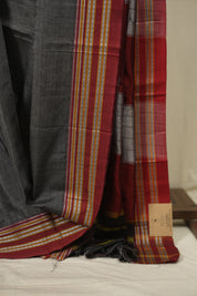 Silver Cotton IIkal Saree - SRSCIS1101