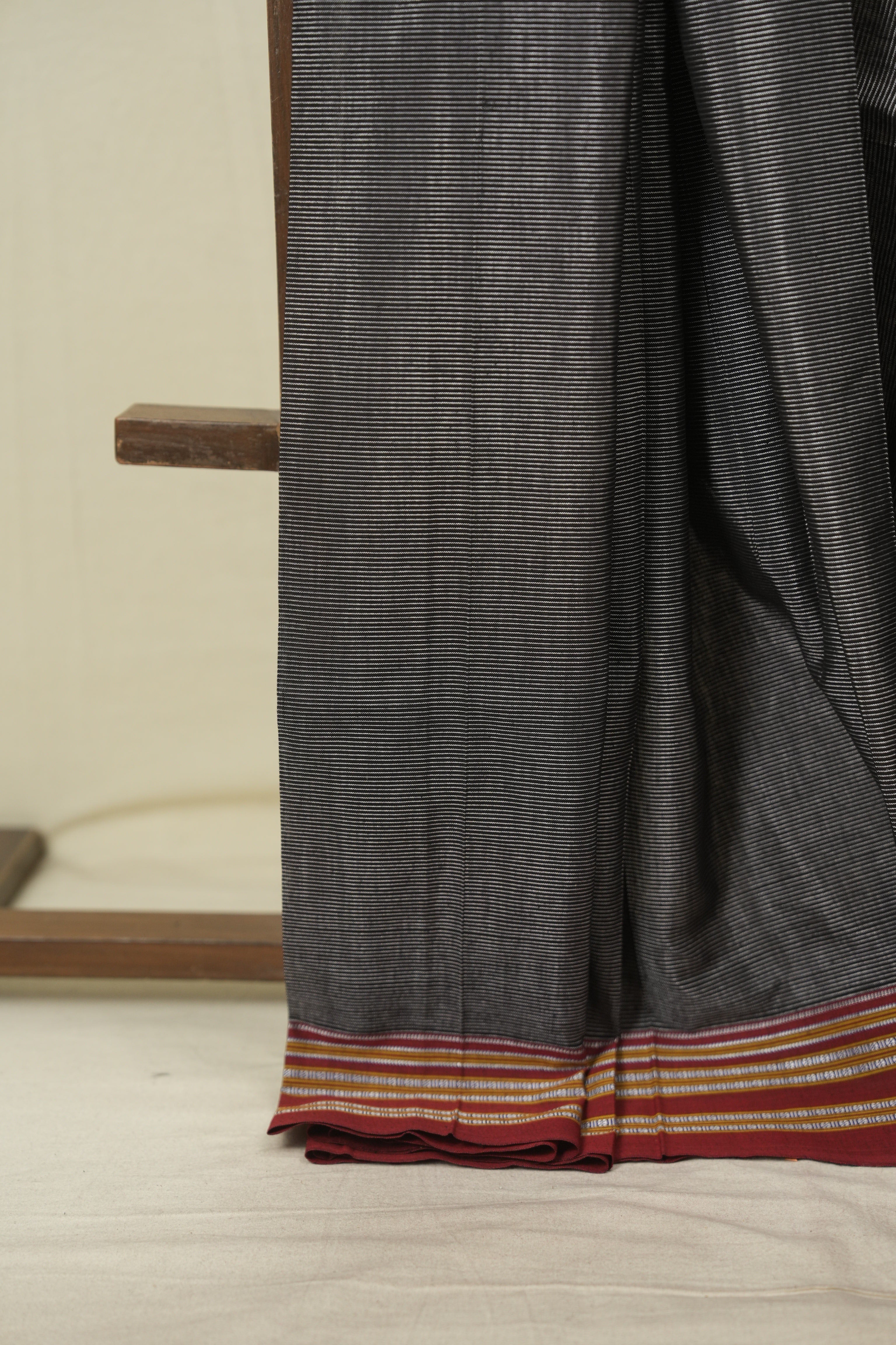 Silver Cotton IIkal Saree - SRSCIS1101