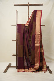 Maroon Maheshwari Saree - SRMMS900