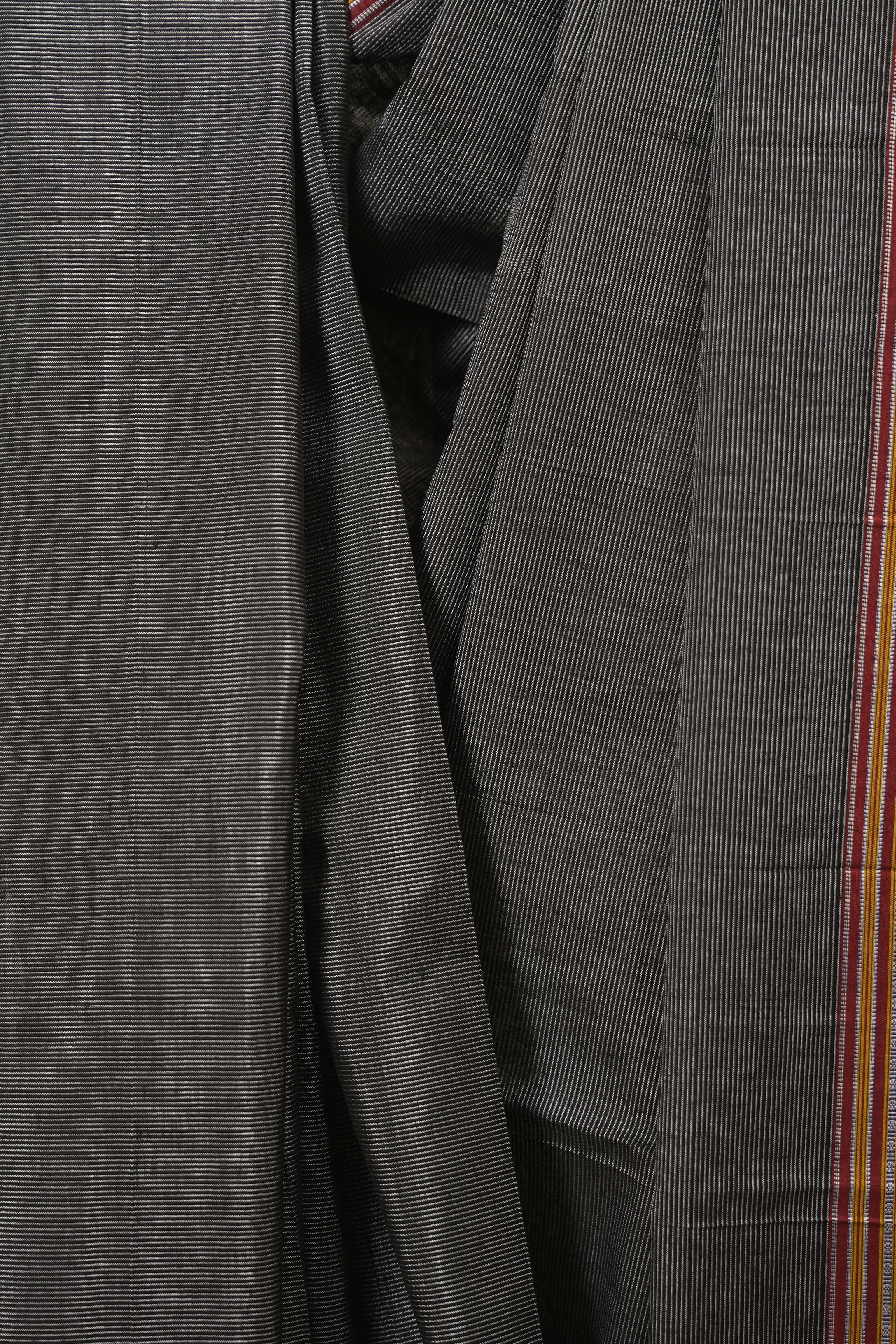 Silver Cotton IIkal Saree - SRSCIS1101