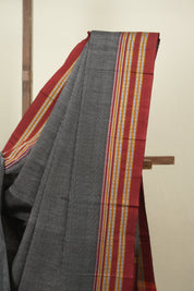 Silver Cotton IIkal Saree - SRSCIS1101