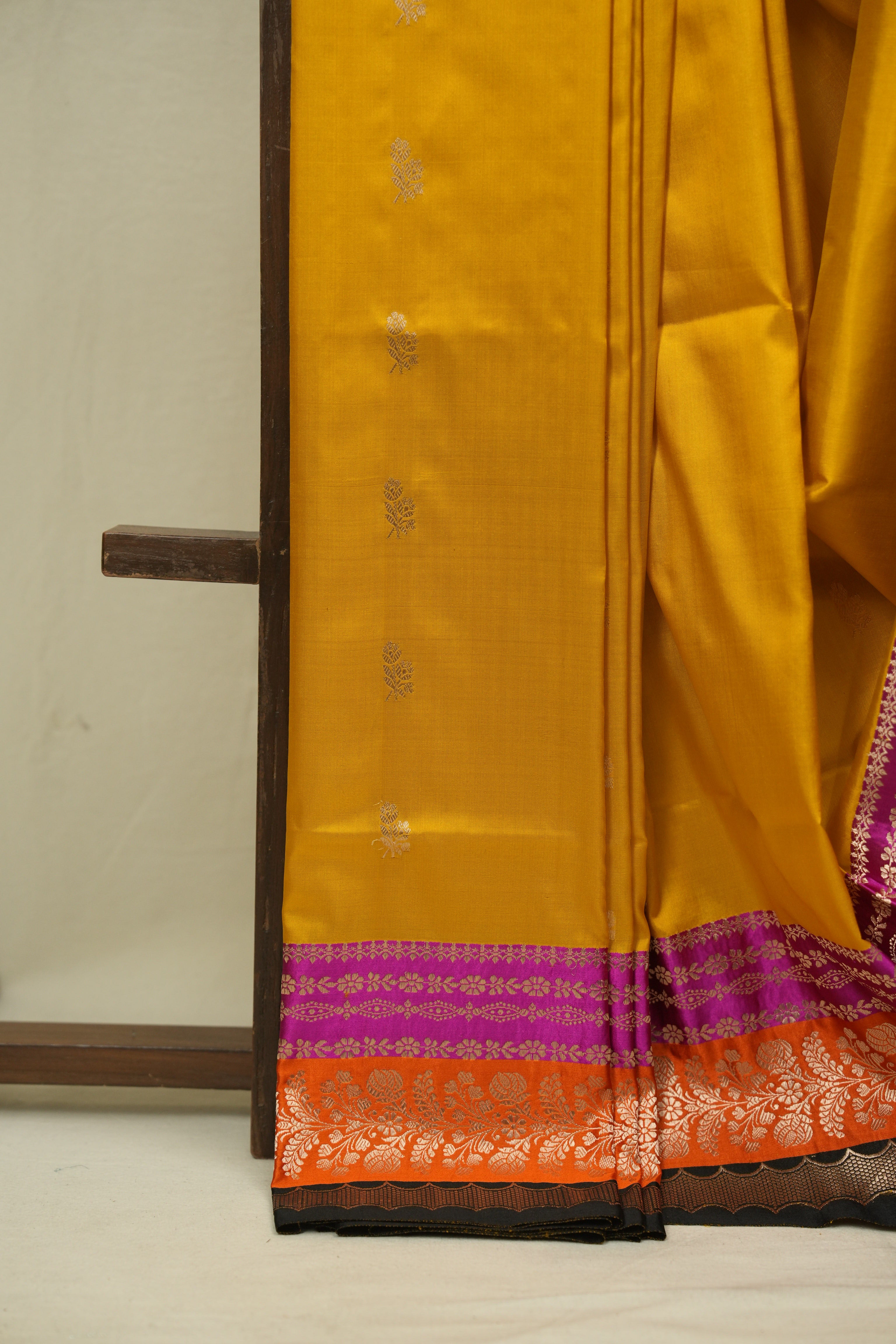 Yellow Banarasi Silk Saree - SRYBSS956