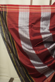 Silver Cotton IIkal Saree - SRSCIS1101