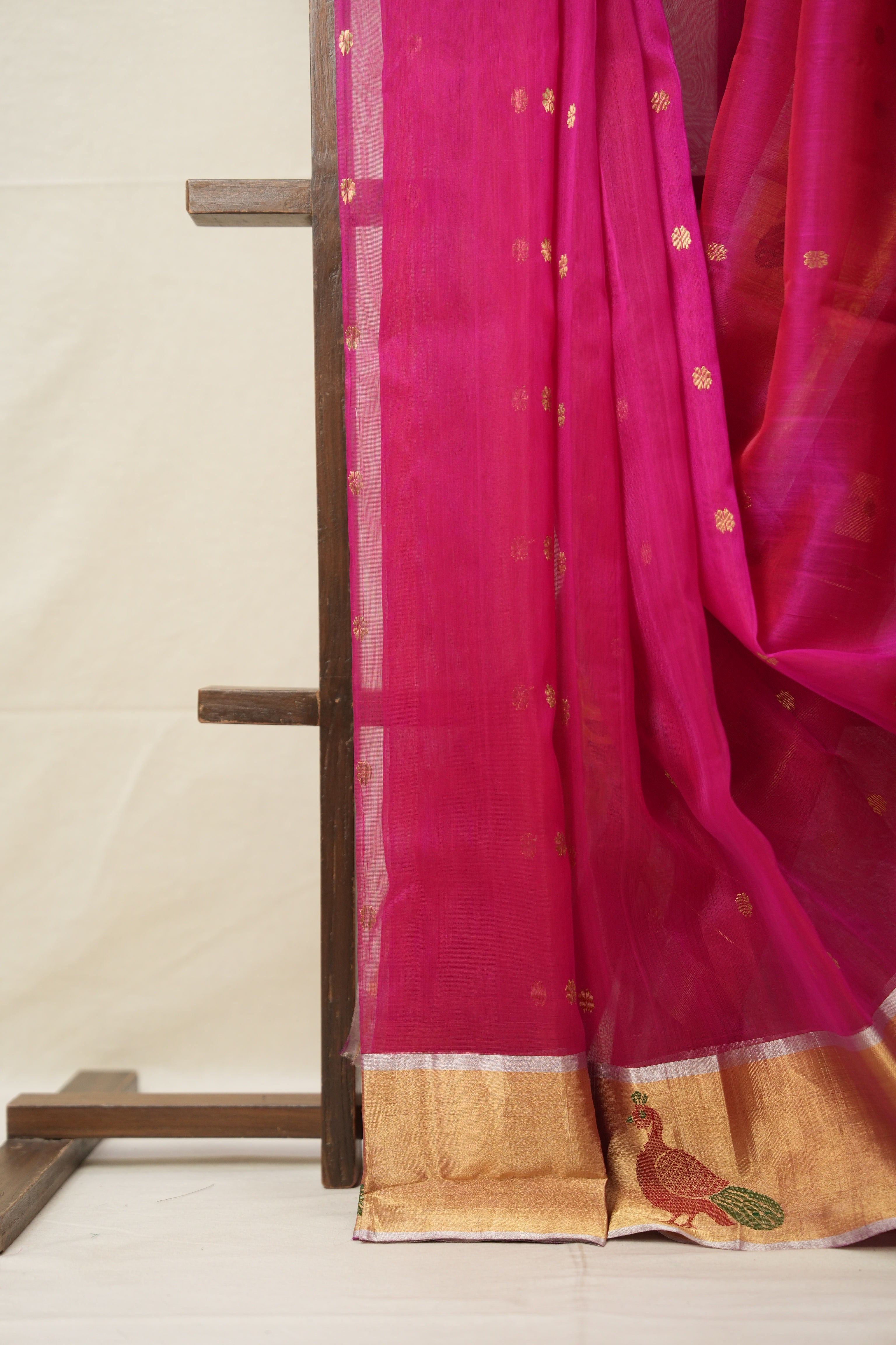 Dual Tone Aboli Pink Chanderi Silk Saree - SRDTAPCSS506