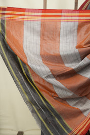 Silver Cotton IIkal Saree - SRSCIS1101
