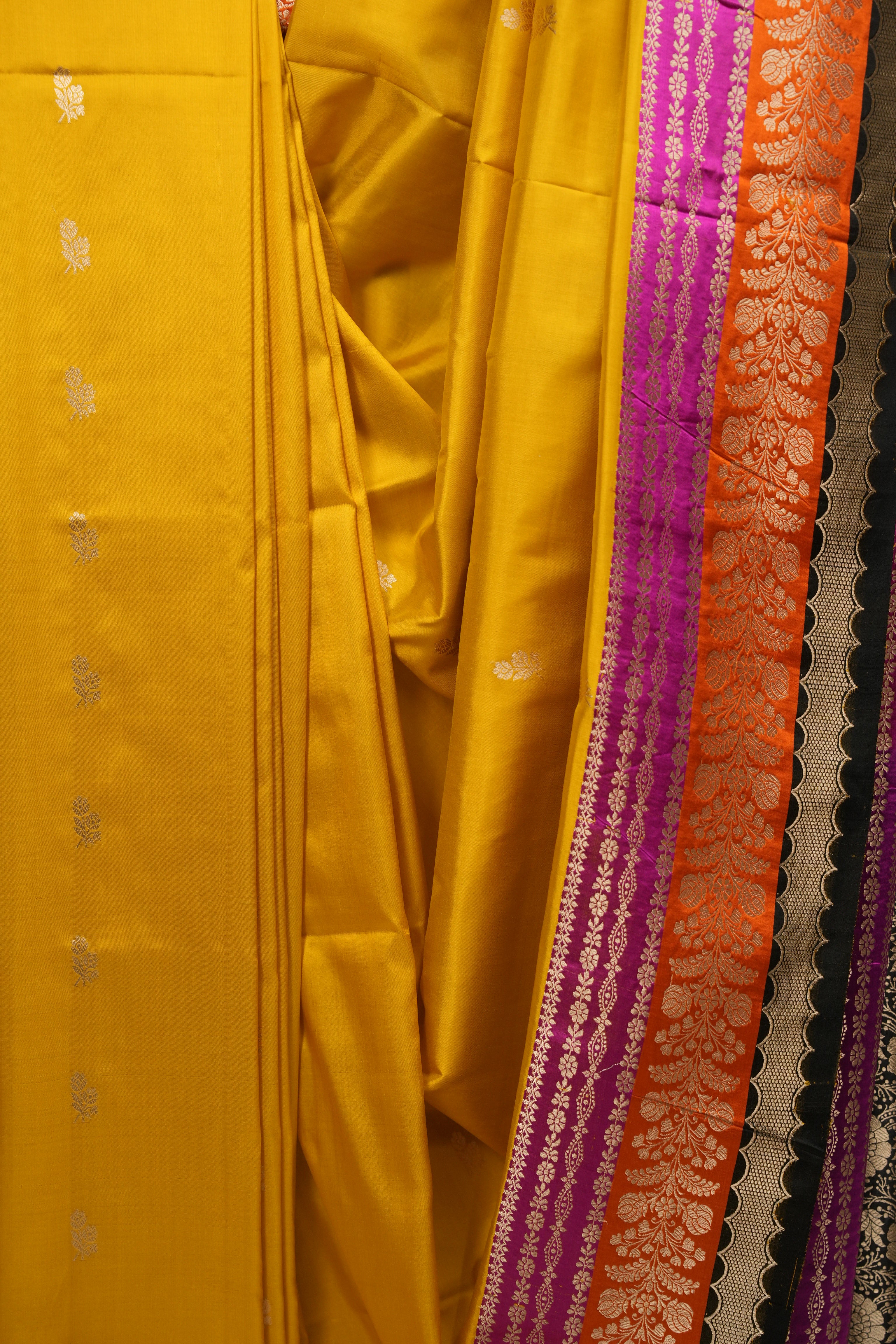 Yellow Banarasi Silk Saree - SRYBSS956