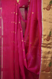 Dual Tone Aboli Pink Chanderi Silk Saree - SRDTAPCSS506