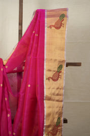 Dual Tone Aboli Pink Chanderi Silk Saree - SRDTAPCSS506