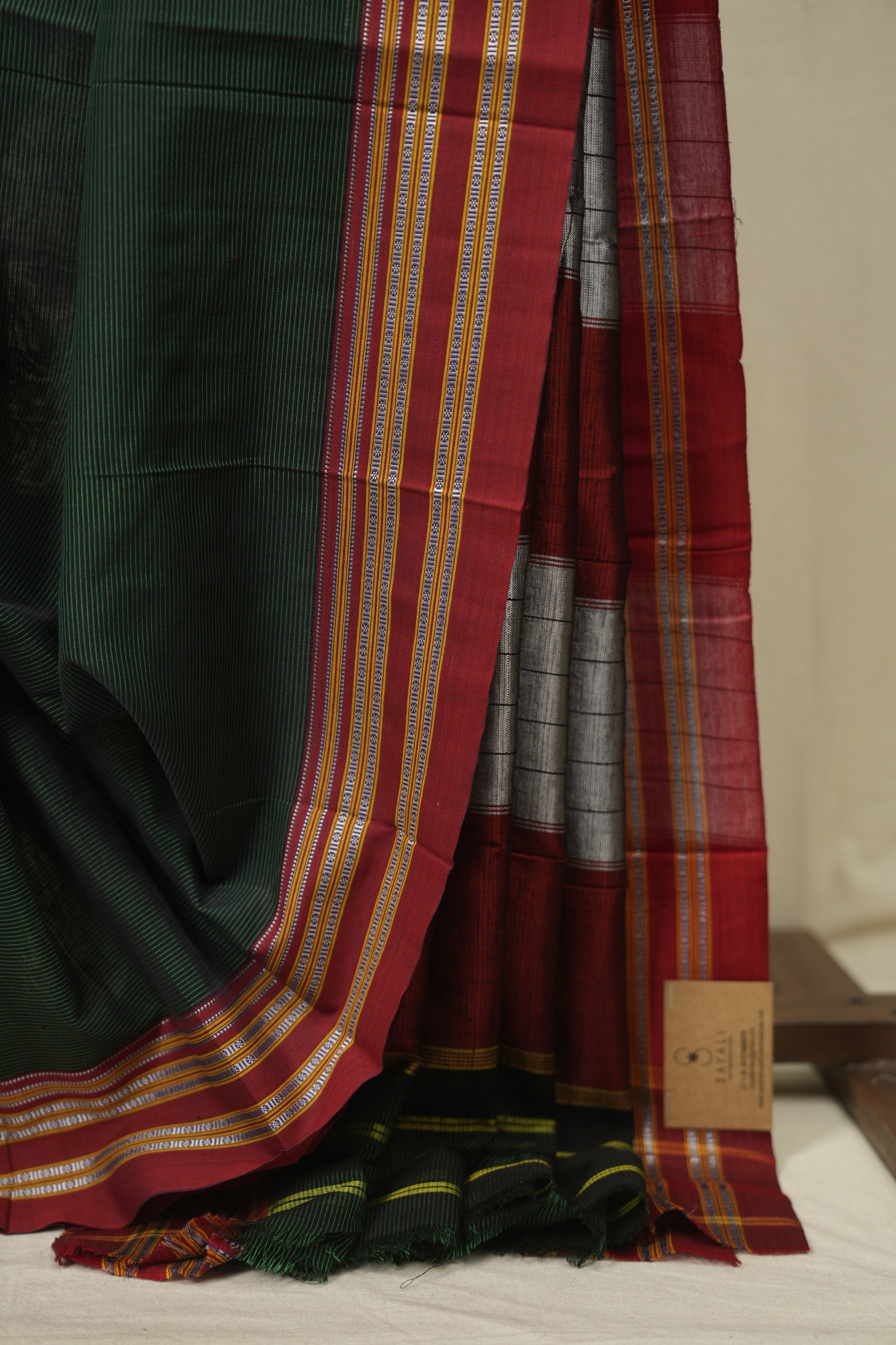 Green Cotton IIkal Saree - SRGCIS1104
