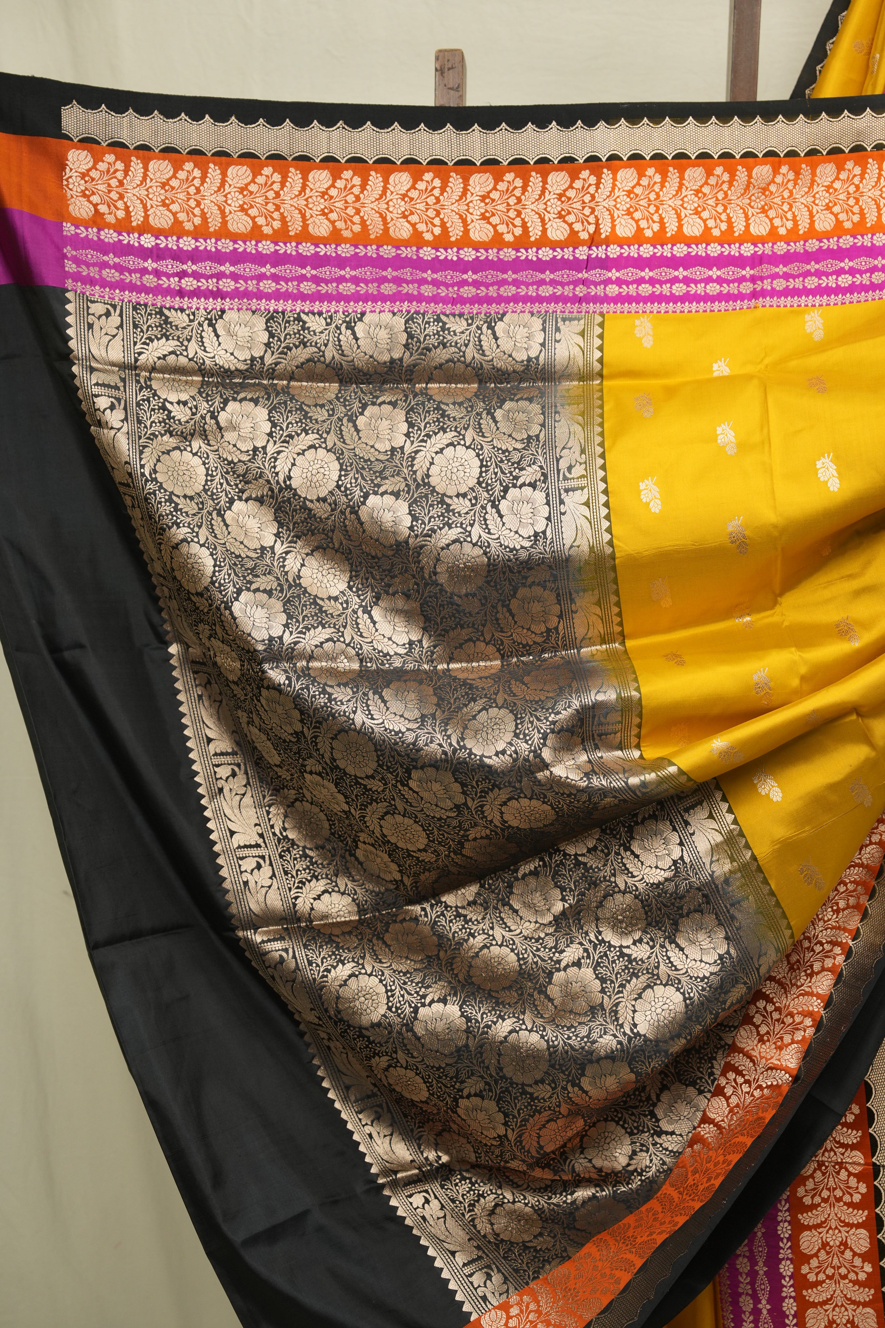 Yellow Banarasi Silk Saree - SRYBSS956
