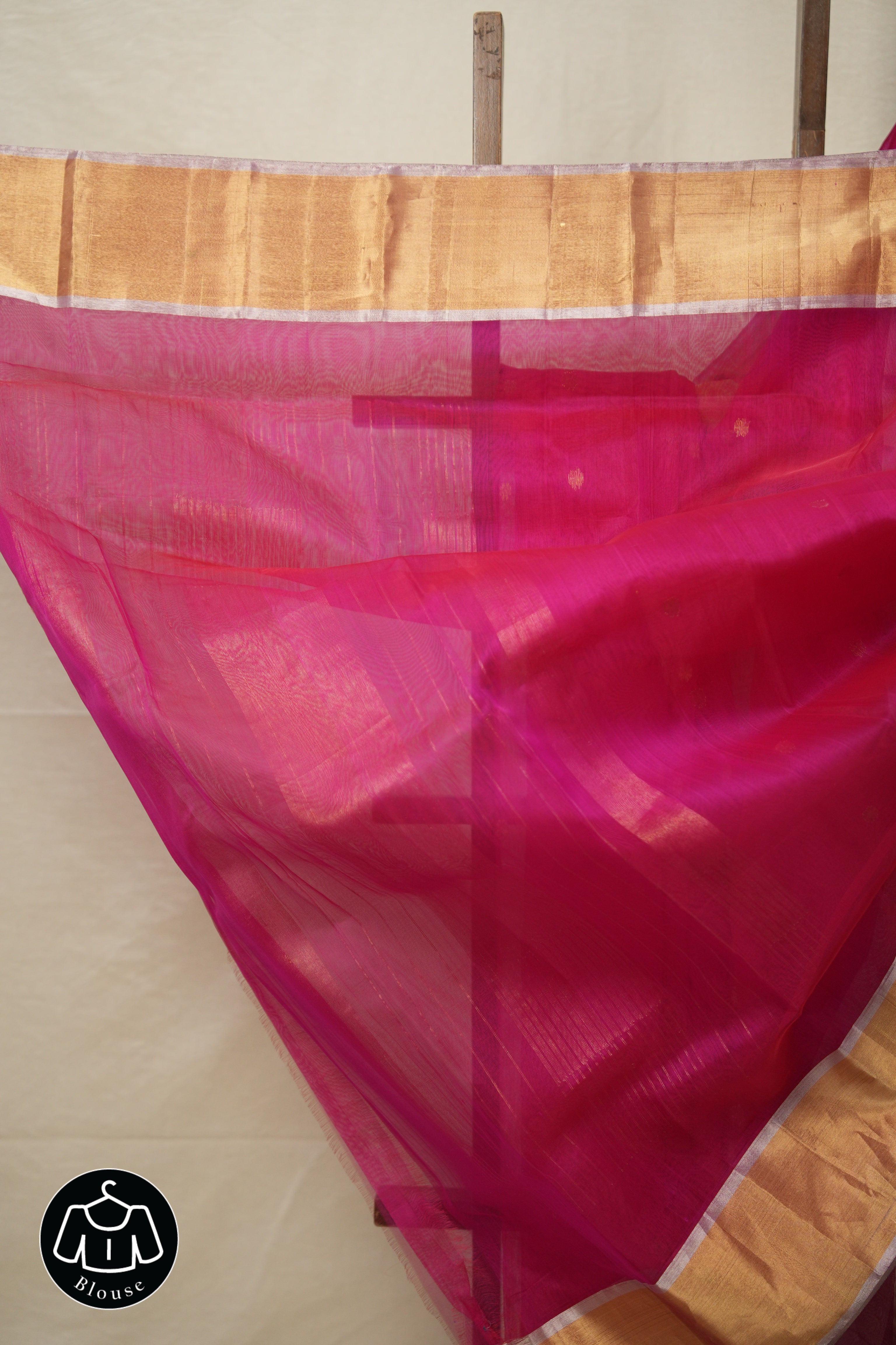 Dual Tone Aboli Pink Chanderi Silk Saree - SRDTAPCSS506