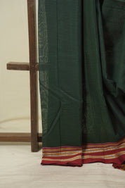 Green Cotton IIkal Saree - SRGCIS1104