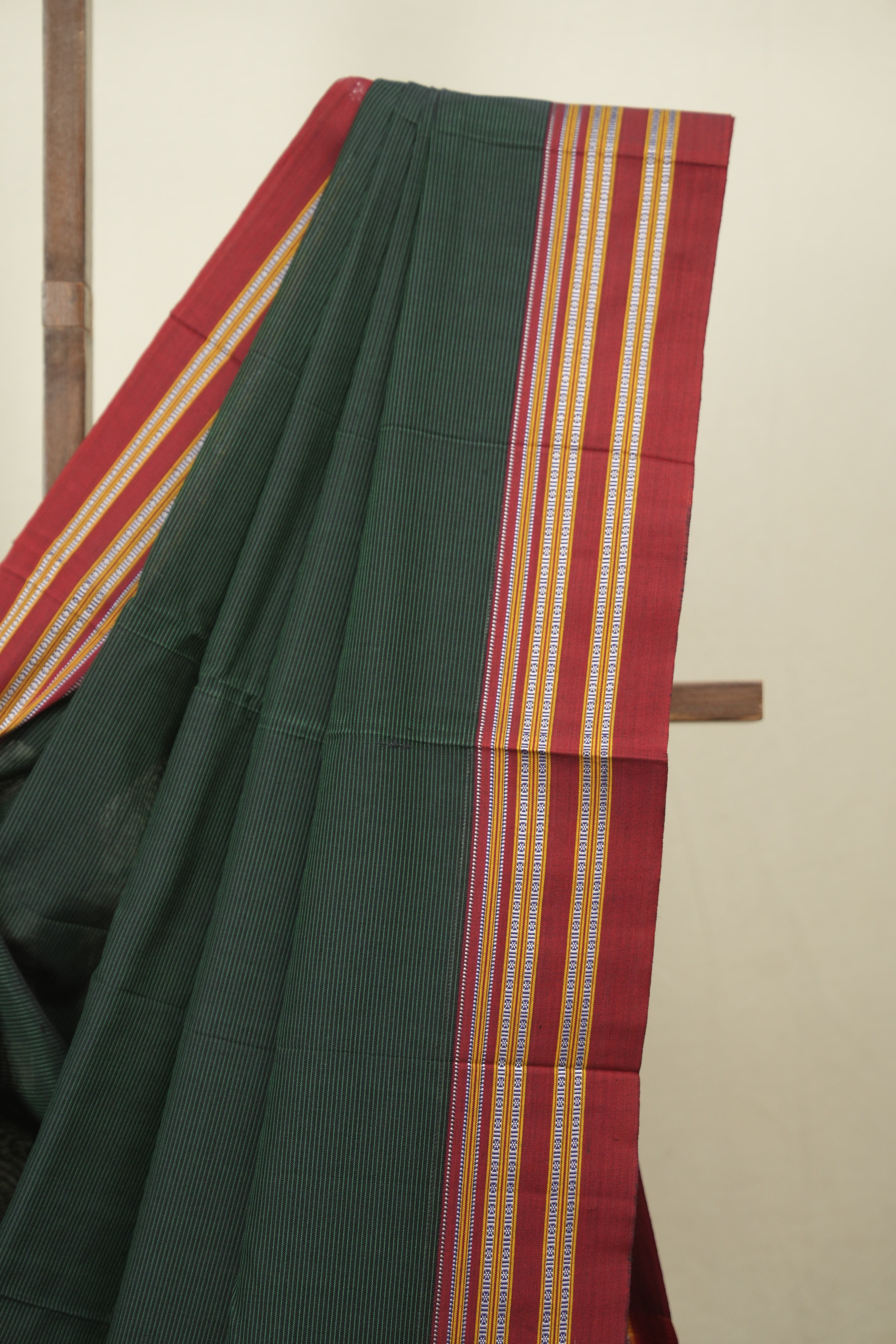 Green Cotton IIkal Saree - SRGCIS1104
