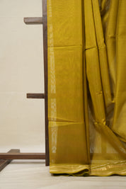 Mustard Yellow Maheshwari Saree - SRMYMS940