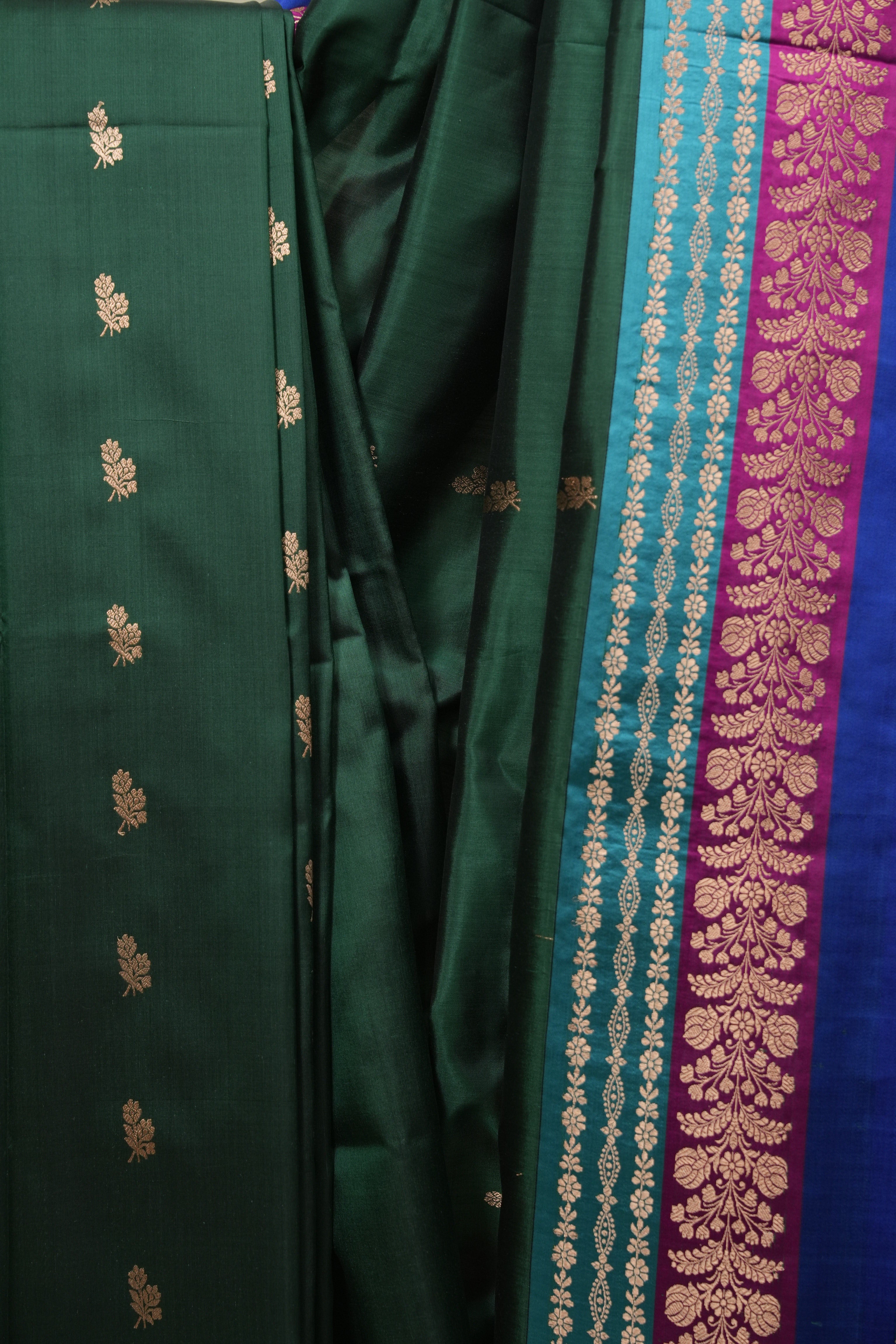 Green Banarasi Silk Saree - SRGBSS955