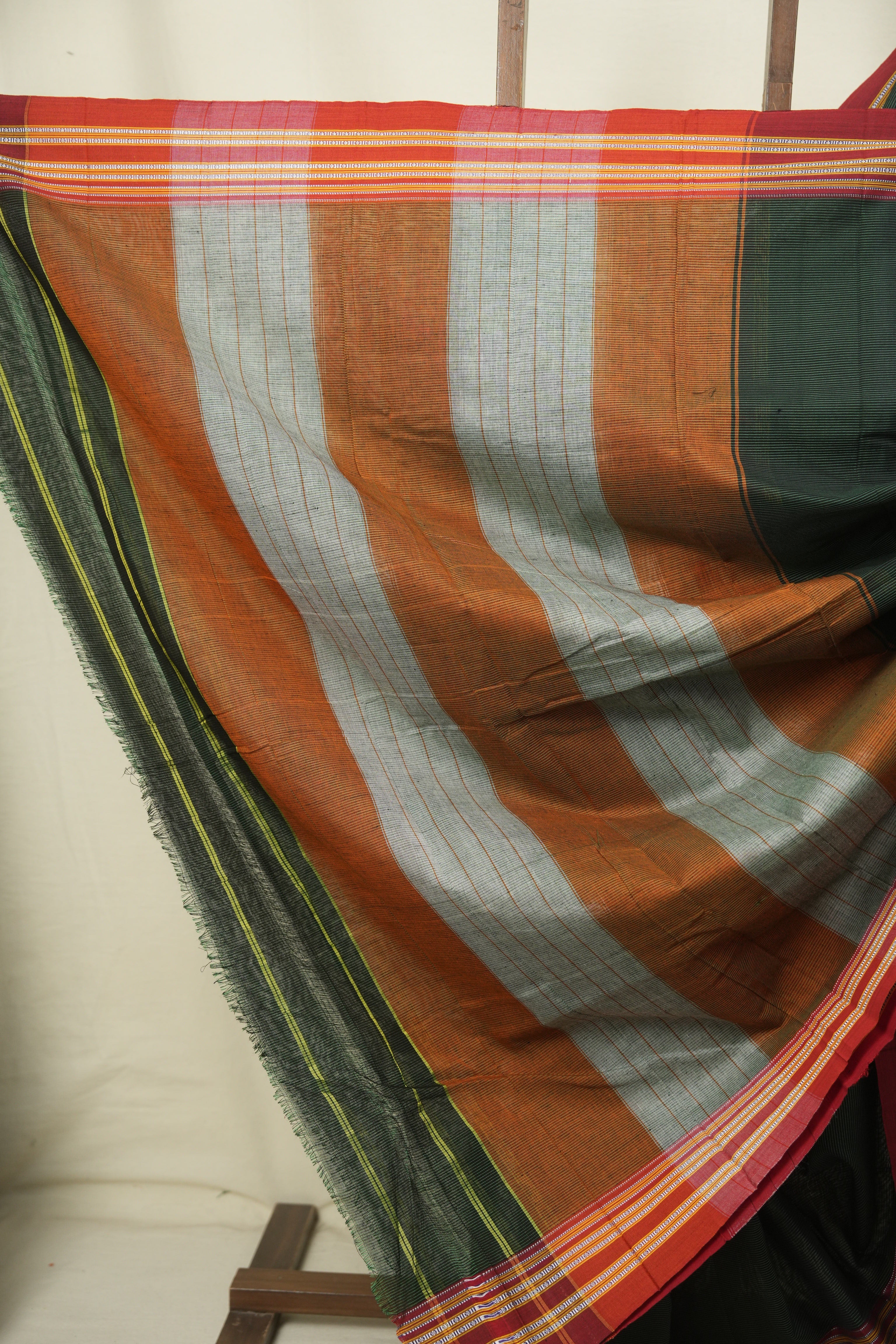 Green Cotton IIkal Saree - SRGCIS1104