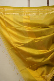 Mustard Yellow Maheshwari Saree - SRMYMS940