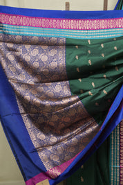 Green Banarasi Silk Saree - SRGBSS955
