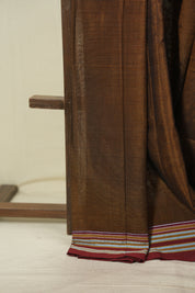 Rust Cotton IIkal Saree - SRRCIS1103