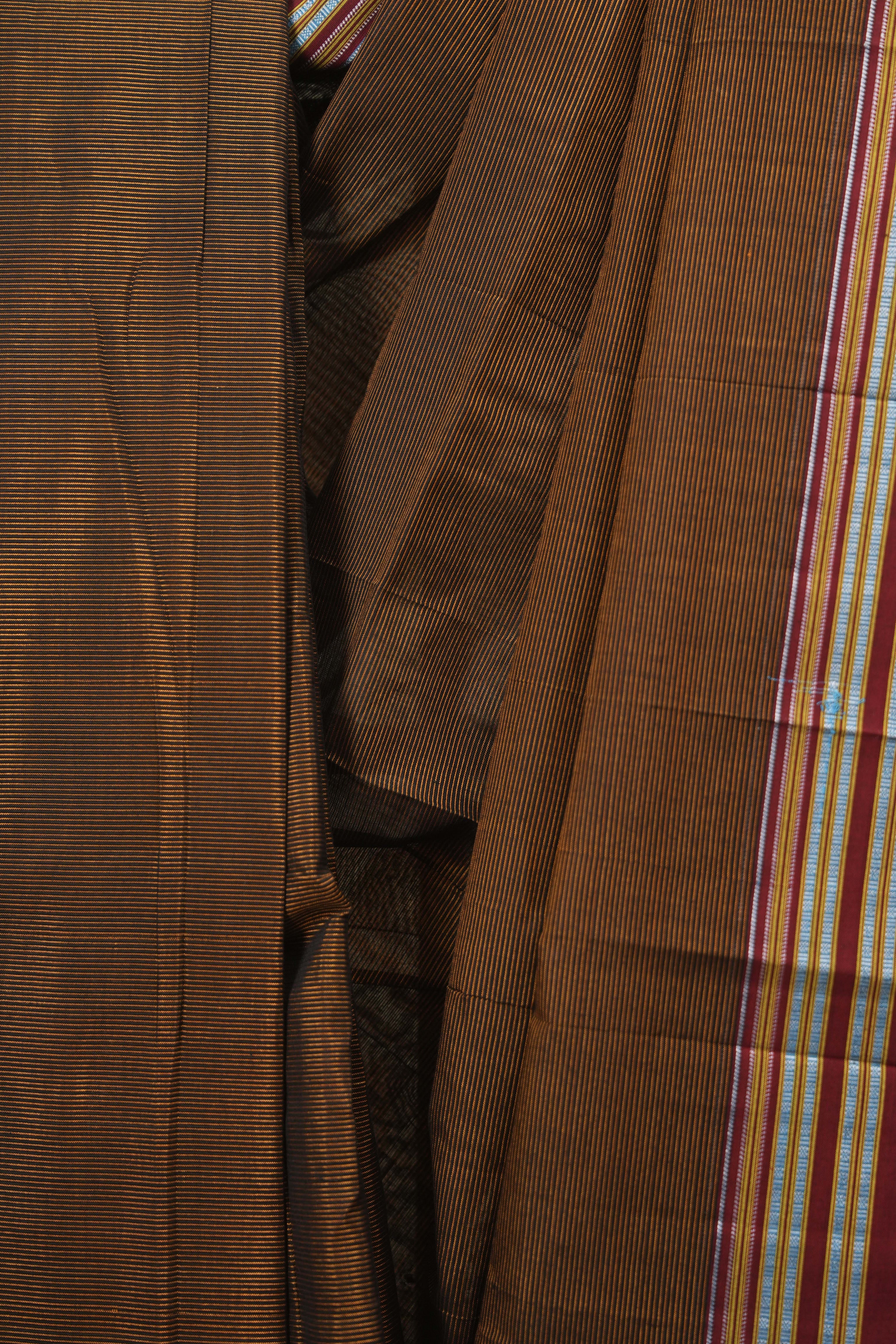 Rust Cotton IIkal Saree - SRRCIS1103