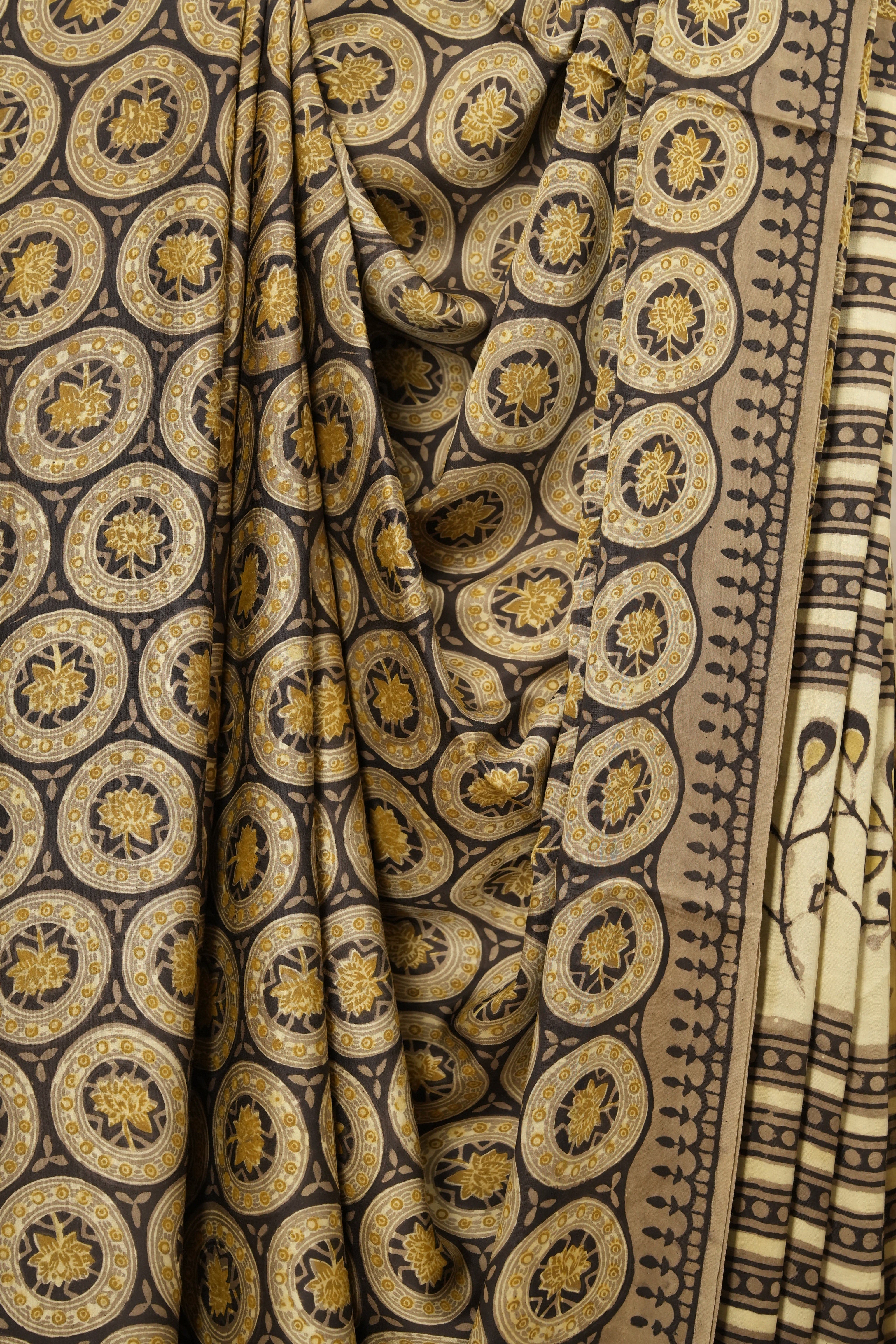 Black HBP Modal Silk Saree - SRBMSS75EX