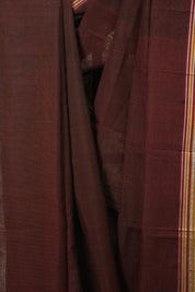 Maroon Cotton IIkal Saree - SRMCIS1105