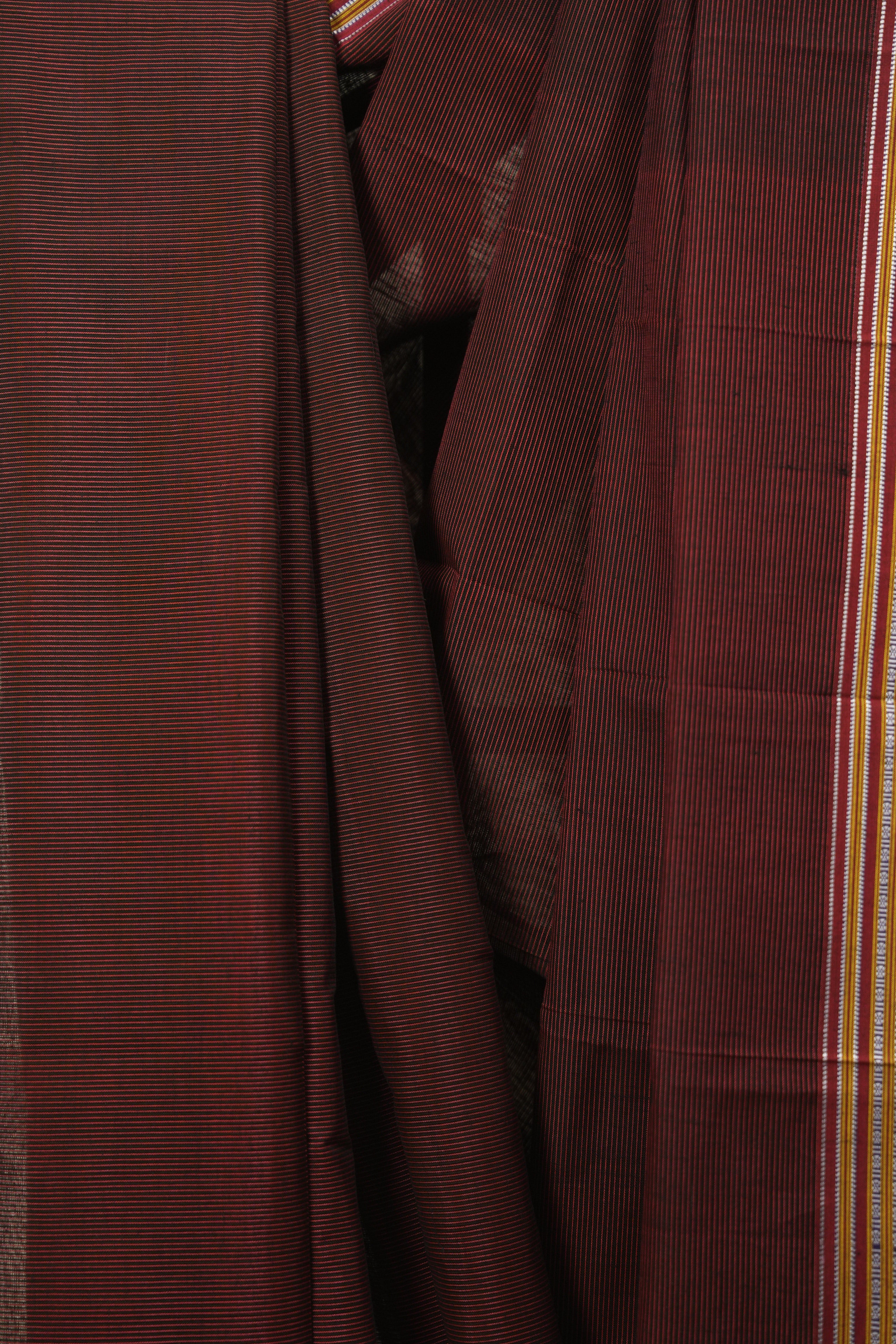 Maroon Cotton IIkal Saree - SRMCIS1105
