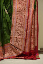 Mehendi Banarasi Silk Saree - SRMBSS954