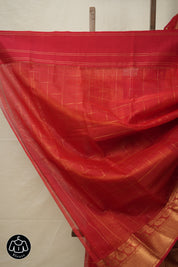 Red Hanborder Pattu Chanderi Silk Saree - SRRHPCSS469