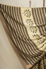 Black HBP Modal Silk Saree - SRBMSS75EX