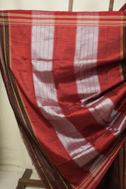Maroon Cotton IIkal Saree - SRMCIS1105