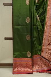 Mehendi Banarasi Silk Saree - SRMBSS954