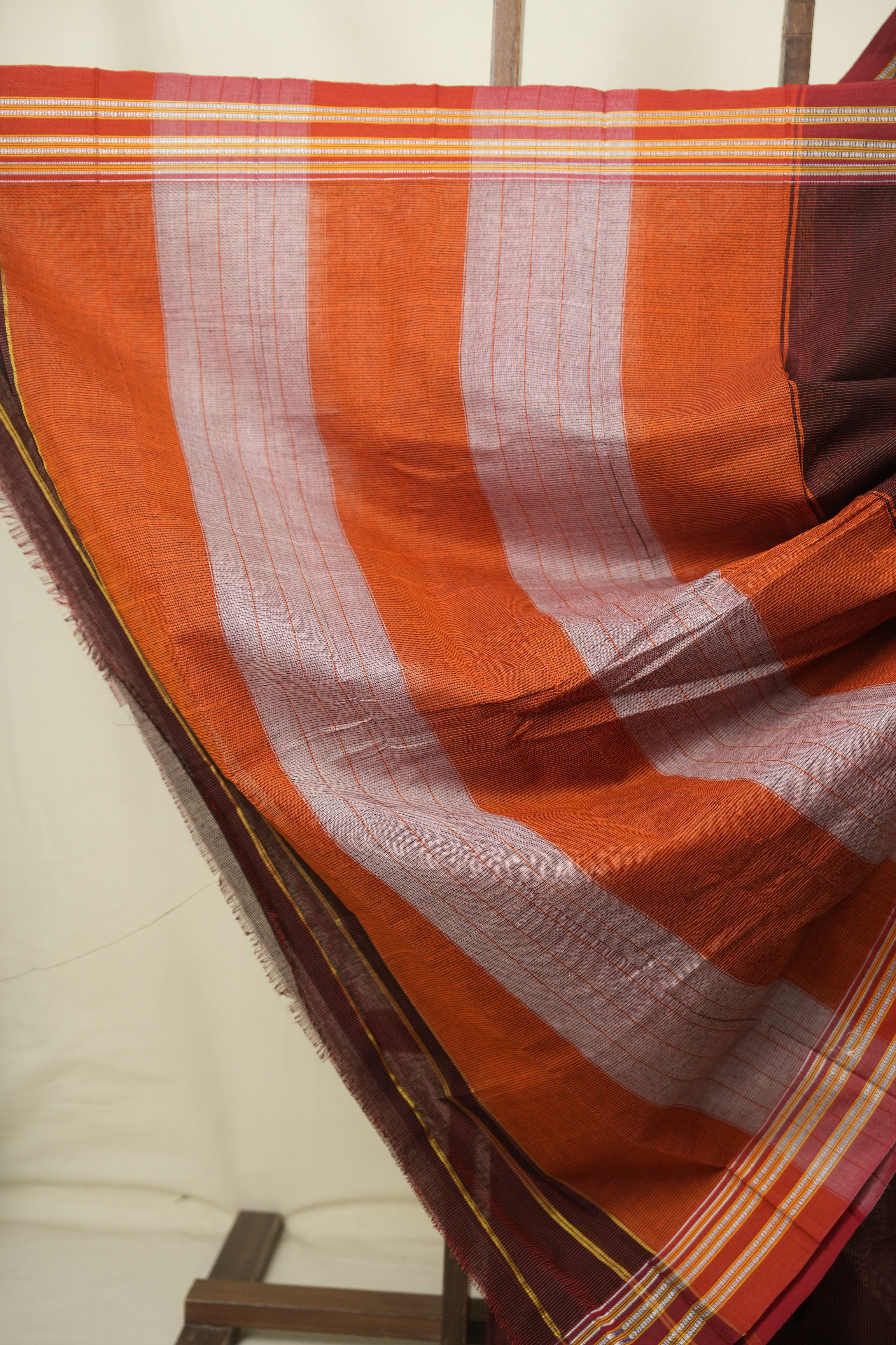 Maroon Cotton IIkal Saree - SRMCIS1105