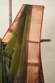 Two Tone Green Maheshwari Saree - SRTTGMS887