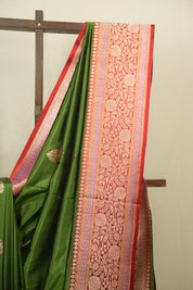 Mehendi Banarasi Silk Saree - SRMBSS954