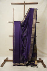 Purple Maheshwari Saree - SRPMS888