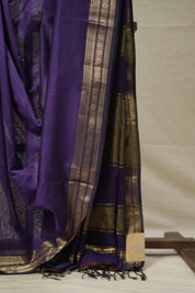Purple Maheshwari Saree - SRPMS888