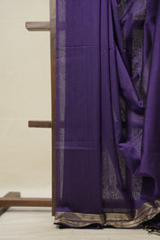 Purple Maheshwari Saree - SRPMS888