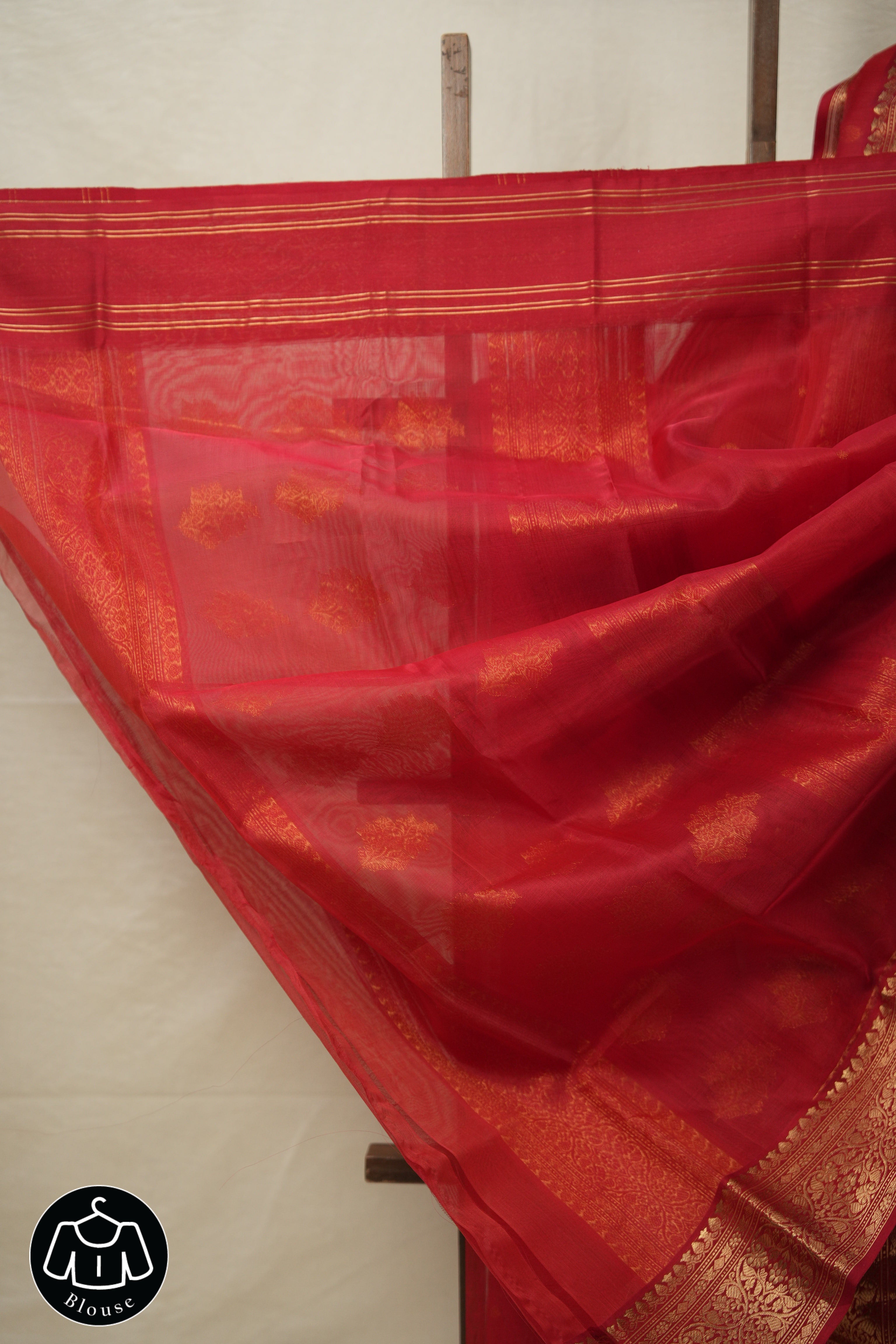 Red Chanderi Silk Saree - SRRCSS496