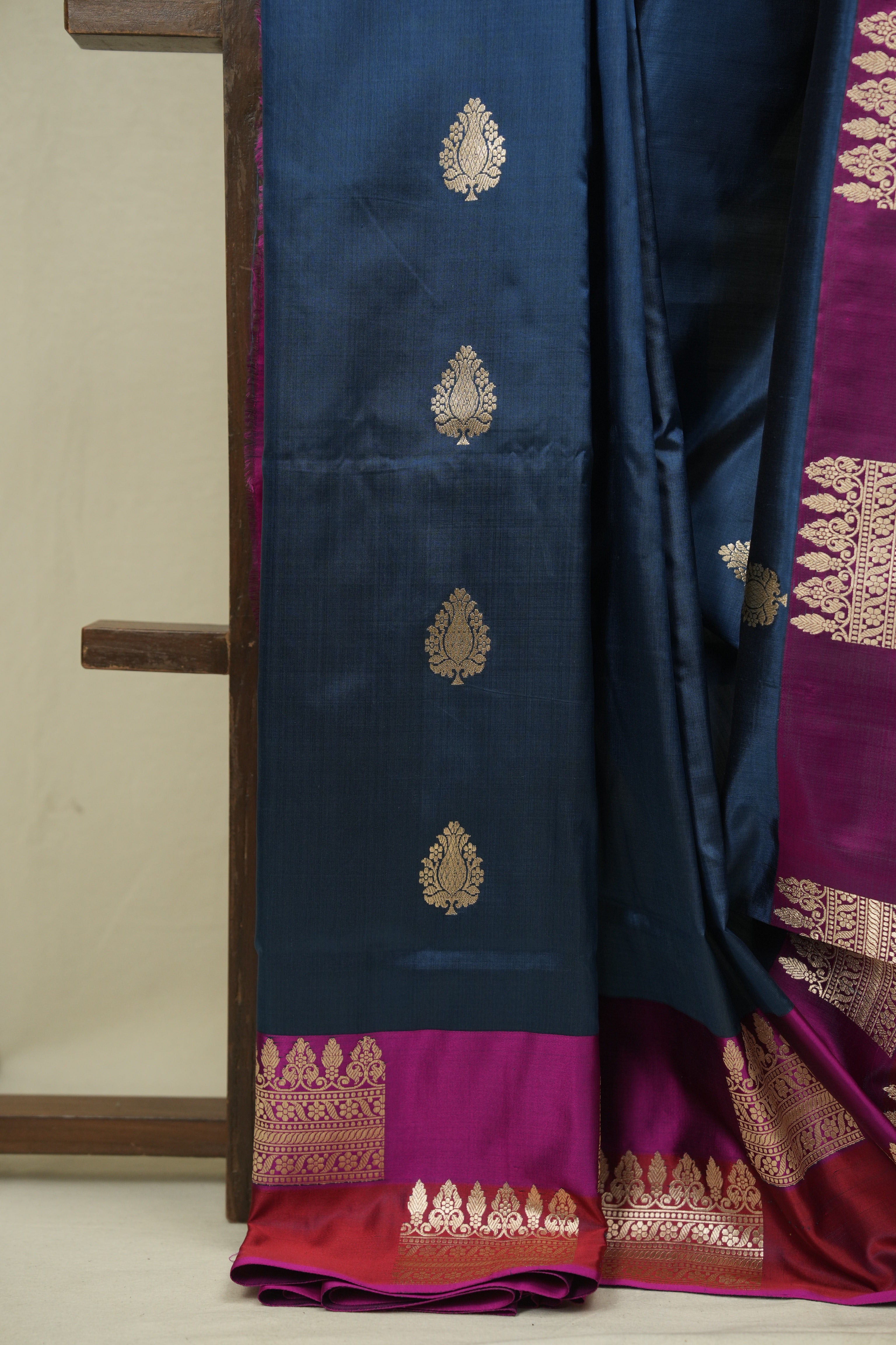 Teal Blue Banarasi Silk Saree - SRTBBSS953
