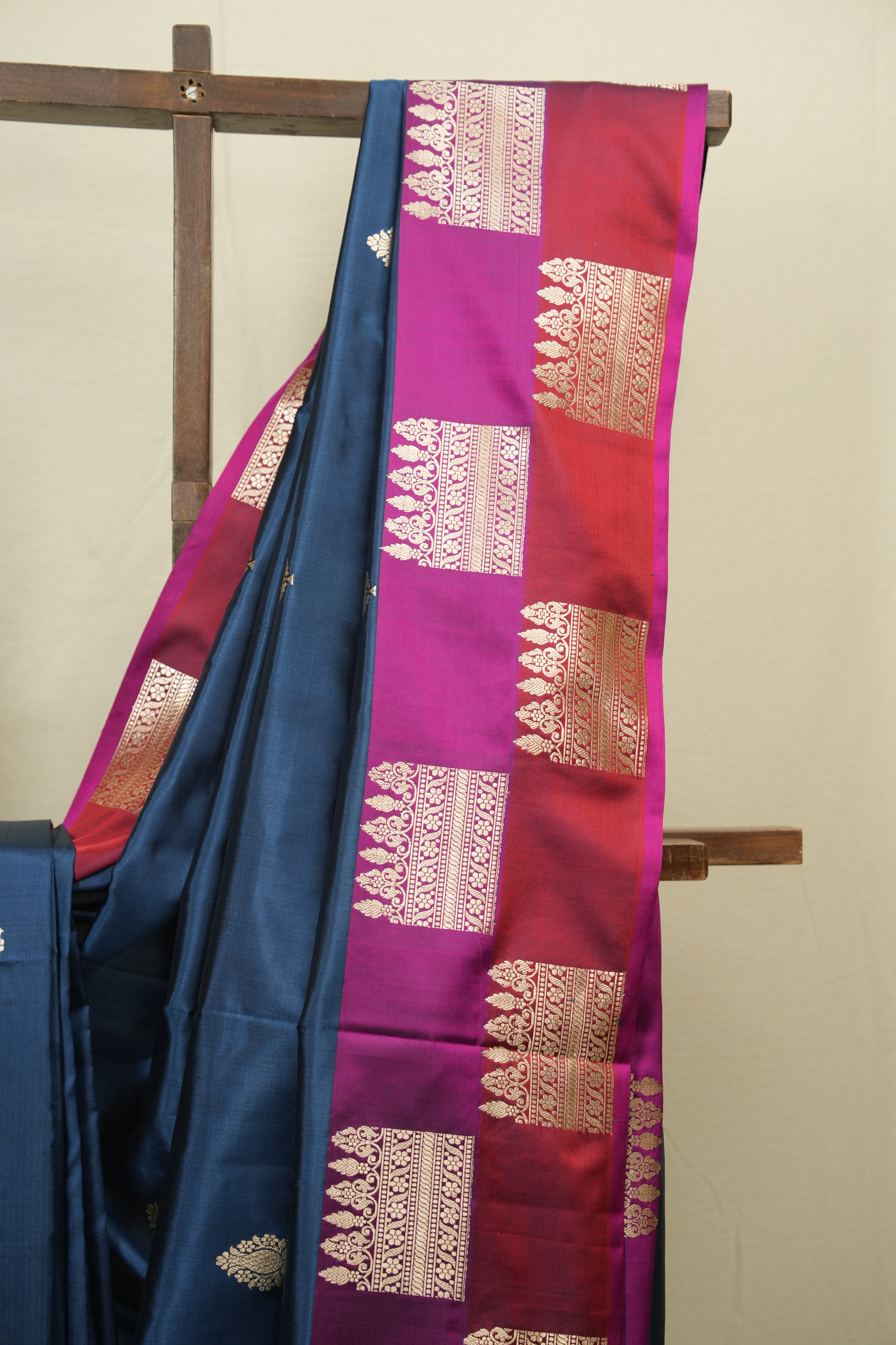 Teal Blue Banarasi Silk Saree - SRTBBSS953
