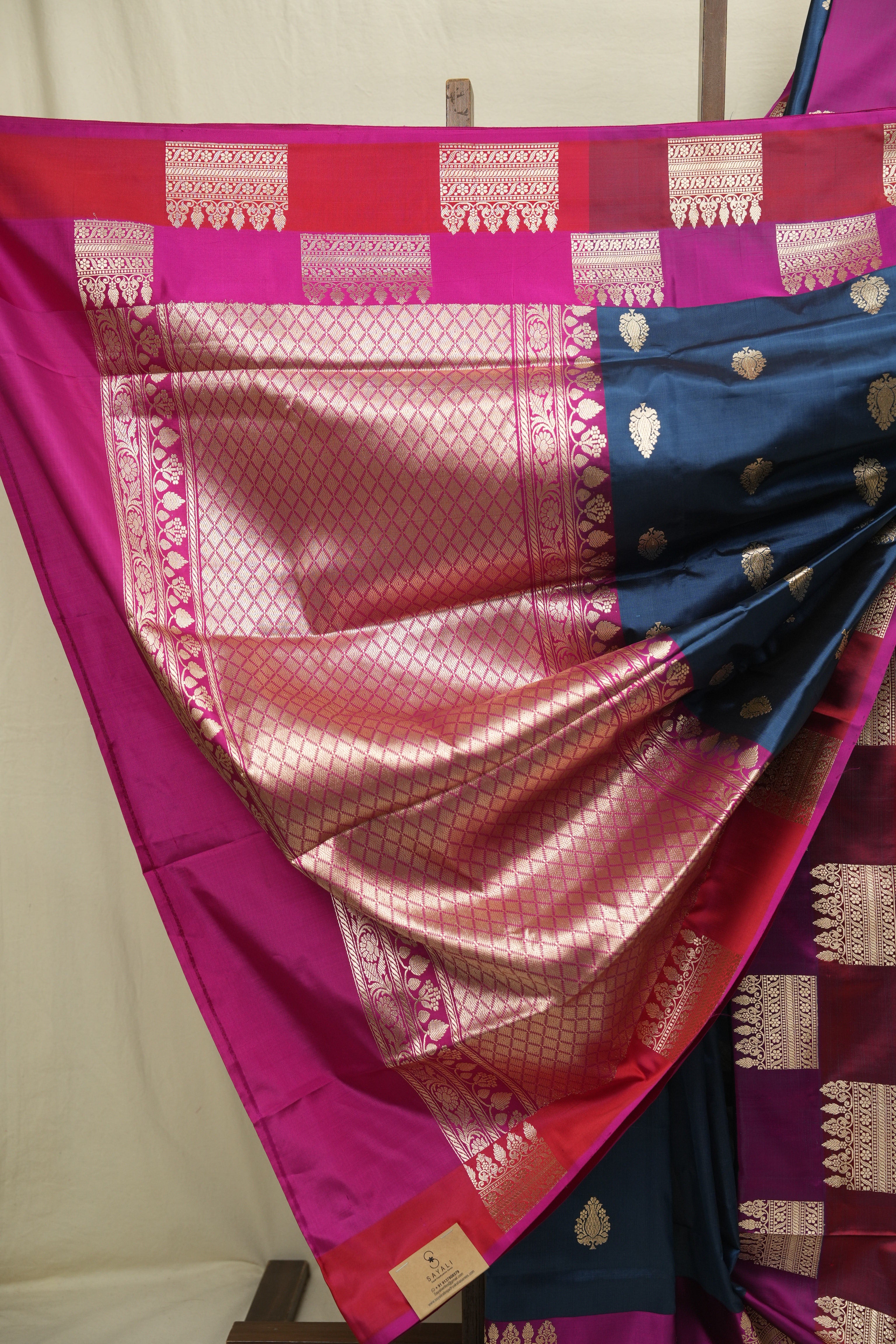 Teal Blue Banarasi Silk Saree - SRTBBSS953