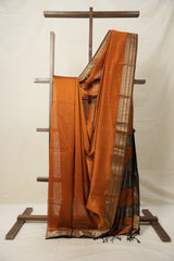 Brown Maheshwari Saree - SRBMS890
