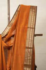Brown Maheshwari Saree - SRBMS890