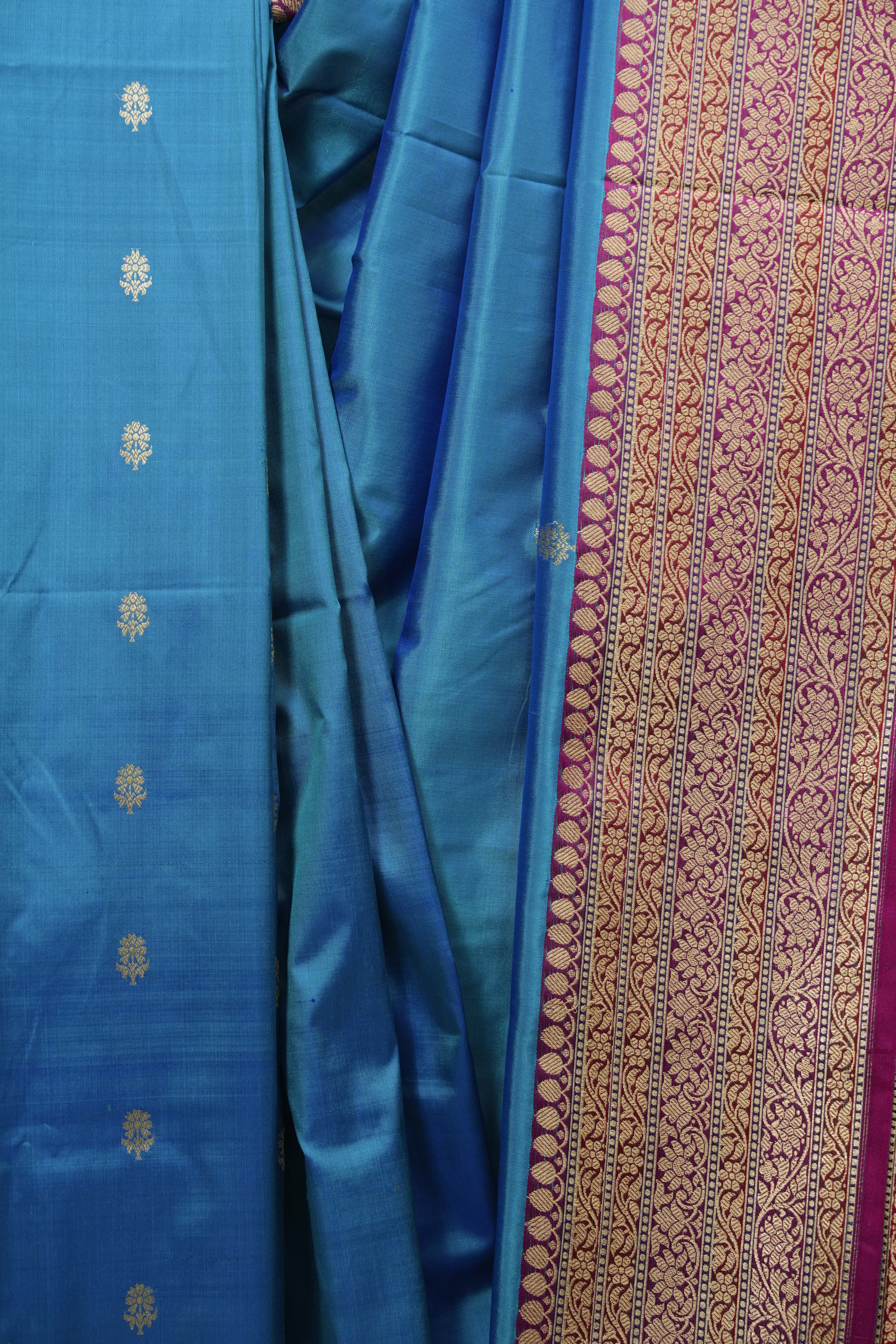 Blue Banarasi Silk Saree - SRBBSS952