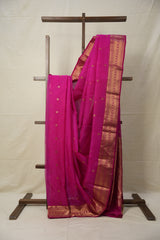 Deep Rani Pink Chanderi Silk Saree - SRDRPCSS502