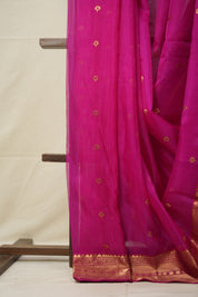 Deep Rani Pink Chanderi Silk Saree - SRDRPCSS502