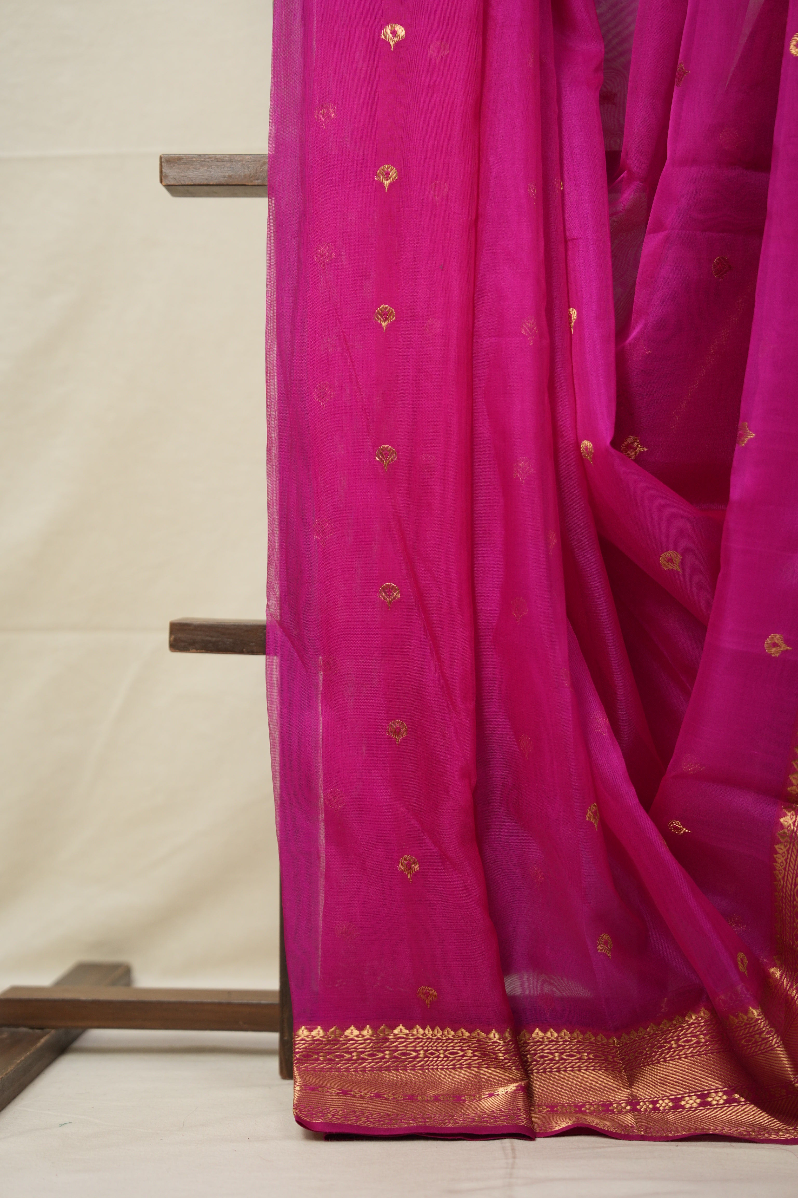 Deep Rani Pink Chanderi Silk Saree - SRDRPCSS502